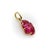 This hand-carved pink tourmaline flower charm is held in a custom 14k gold setting that outlines its flower form. Prongs...