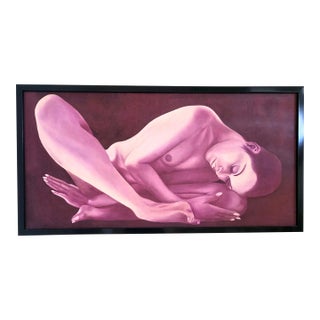 Late 20th Century Modern Figurative "Lady Naked" Wall Art – Laura Berger Style For Sale