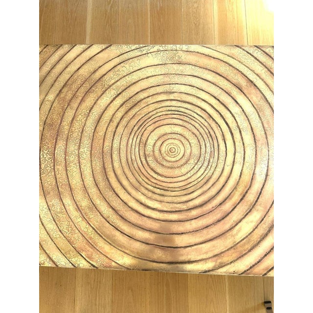 Low Table Texturized Brass Top in the style of Ado Chale, France, 1970 For Sale - Image 6 of 16