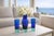 Late 20th Century Royal Copenhagen Trio of Cobalt Blue Glass Vases For Sale - Image 5 of 5