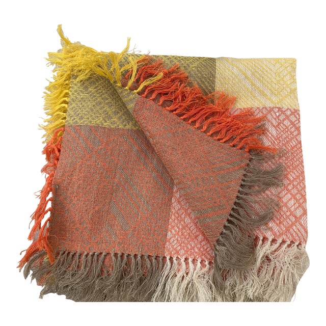 Vintage Handcrafted Wool Blanket, Poland For Sale