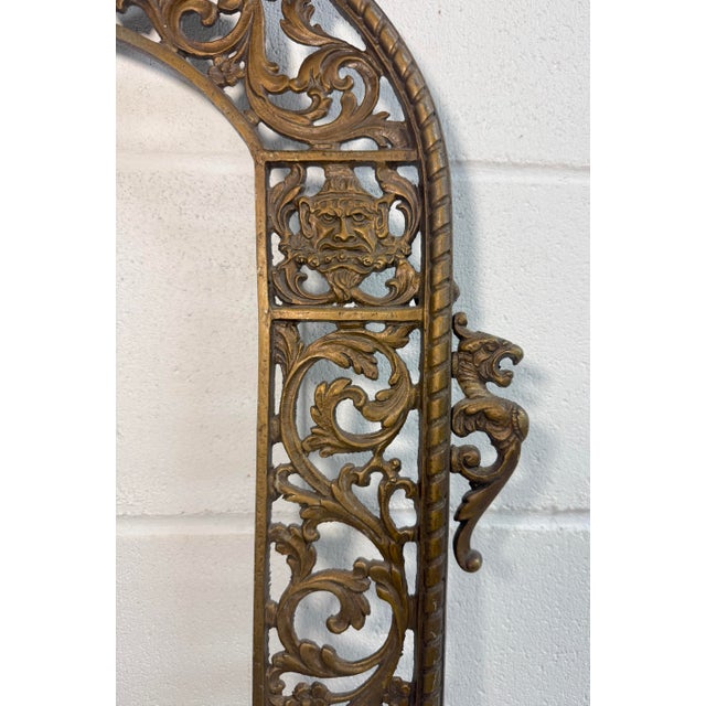 Large Antique Solid Gold Gilt Bronze Oscar Bach Reticulated Ornate Wall Mirror For Sale In New York - Image 6 of 14
