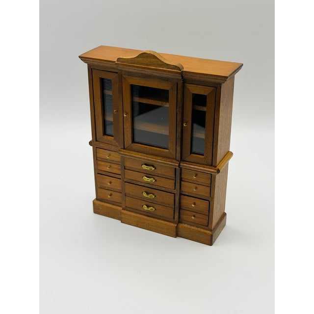 Vintage Shackman Dollhouse Miniature Wooden Hutch Cabinet, 1:12 Scale For Sale In Chicago - Image 6 of 7