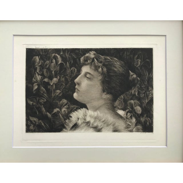 Etching titled "Lucille" by William St. John Harper (1851-1910). Signed in the plate top left. Published in 1888 by...