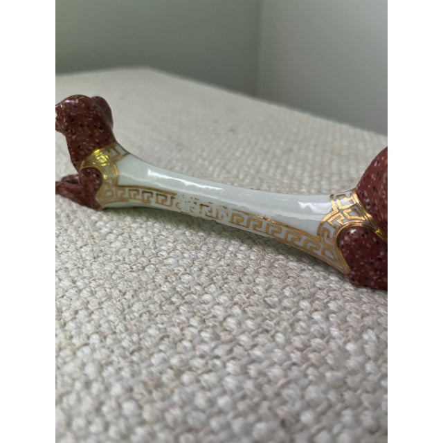 Faux Porphyry Porcelain Knife Rest For Sale - Image 4 of 10