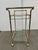 Hollywood Regency Double Handle Brass Bar Cart For Sale - Image 10 of 12