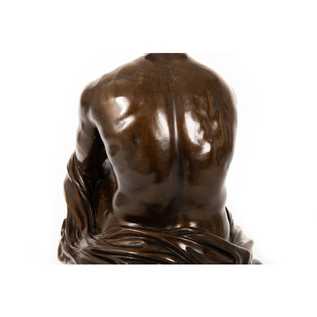 Grand Tour 19th Century Italian Bronze Sculpture Ludovisi Mars After Antique For Sale - Image 16 of 17