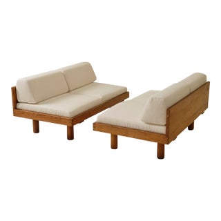 Pierre Chapo "L09e" Two-Seater Sofas, a Pair, 1960s For Sale