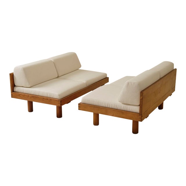 Pierre Chapo "L09e" Two-Seater Sofas, a Pair, 1960s For Sale