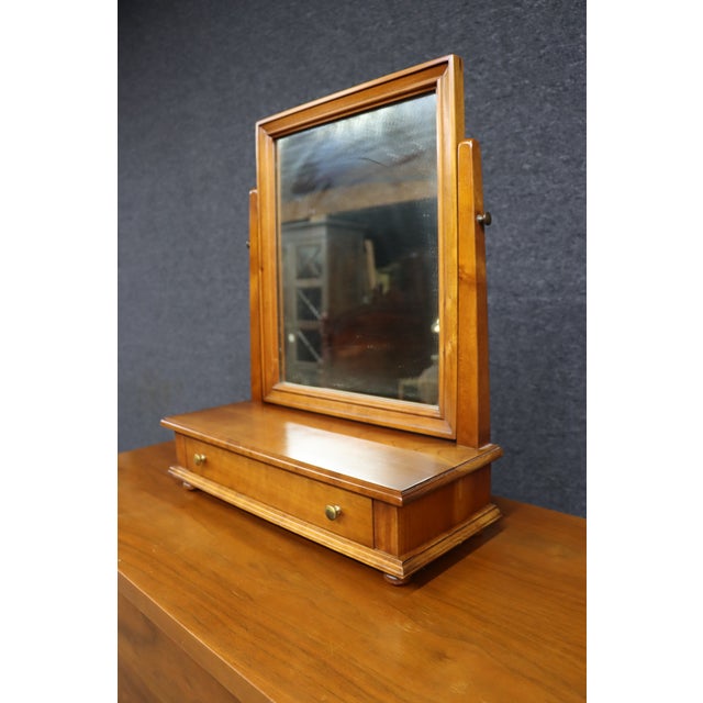 1950s Leopold Stickley Original 1956 Cherry Wood Dresser Mirror For Sale - Image 5 of 8