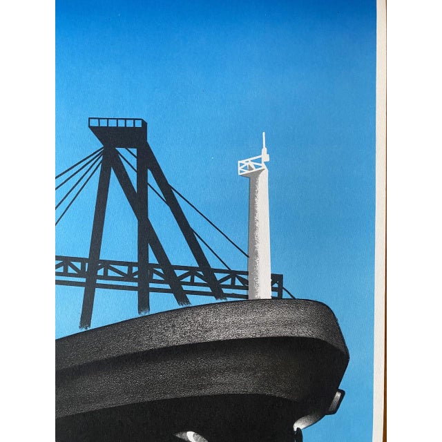 Maritime Transport Poster from Fix Masseau, 1990s For Sale - Image 6 of 9