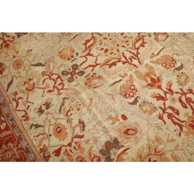 Antique Sultanabad Persian Carpet For Sale - Image 9 of 18