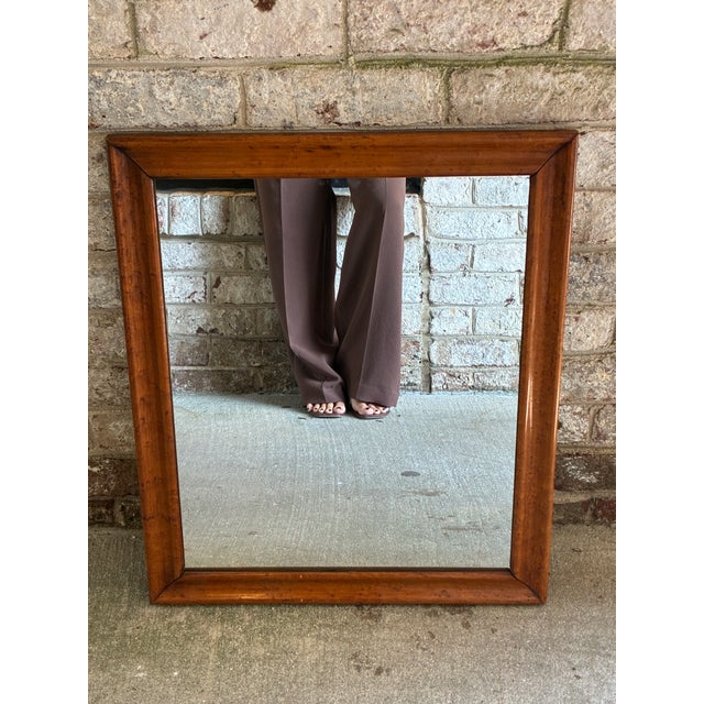 Vintage Wooden Mirror For Sale - Image 4 of 14