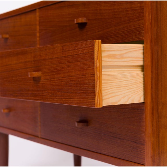 Vintage Danish Mid-Century Lowboy Six Drawer Dresser Storage Cabinet For Sale - Image 4 of 6