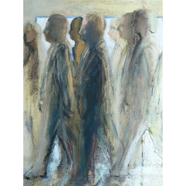 Mid-Century Modern 'Passing Light' Vintage Swedish Original Figurative Oil Painting, Framed For Sale - Image 9 of 11