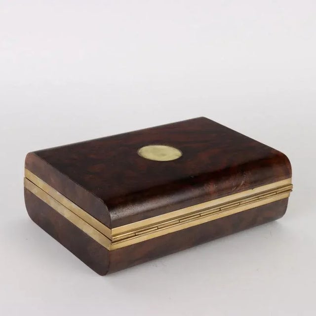 Gold Maple & Walnut Burl Box For Sale - Image 8 of 9