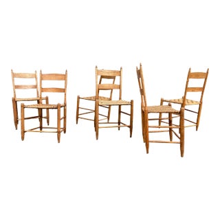 Late 19th Century Wood Dining Chairs - Set of 6 For Sale