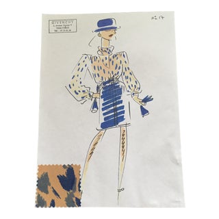 Givenchy Croquis Fashion Sketch For Sale