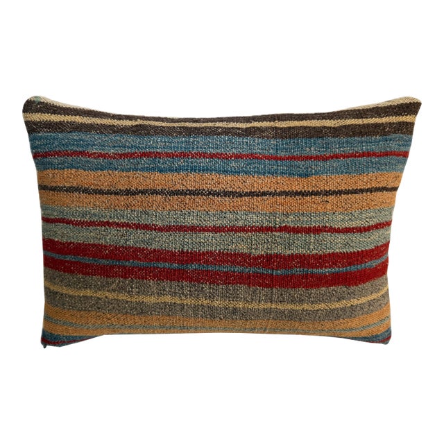 Antique 19th Century Turkish Wool Kilim Pillow For Sale