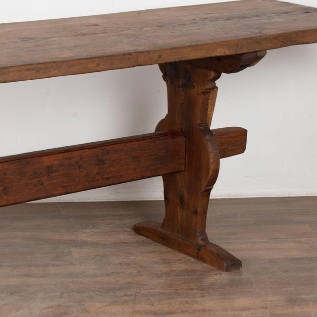Early 19th Century Swedish Dark Pine Console Table For Sale - Image 12 of 14