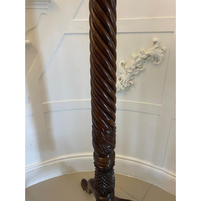 Mid 19th Century Carved Mahogany Plant Stand, 1860s For Sale - Image 5 of 7