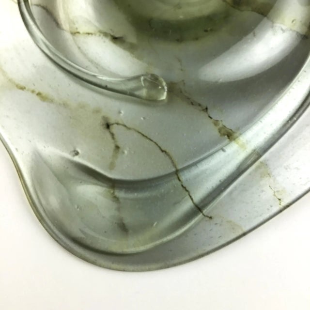 Artisan Abstract Glass Fruit Platter Plate Mexico For Sale - Image 10 of 13