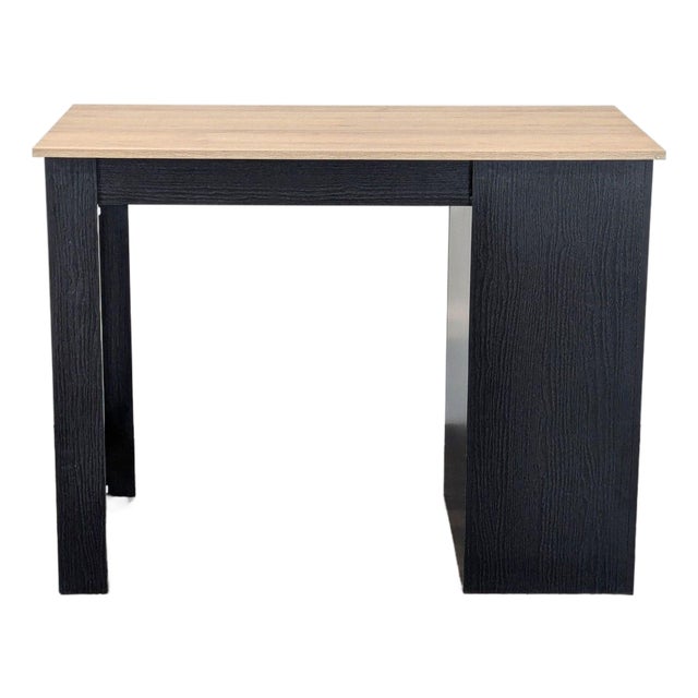 Synergy House Modern Two-Tone Desk With Storage Cabinet and Geometric Door For Sale
