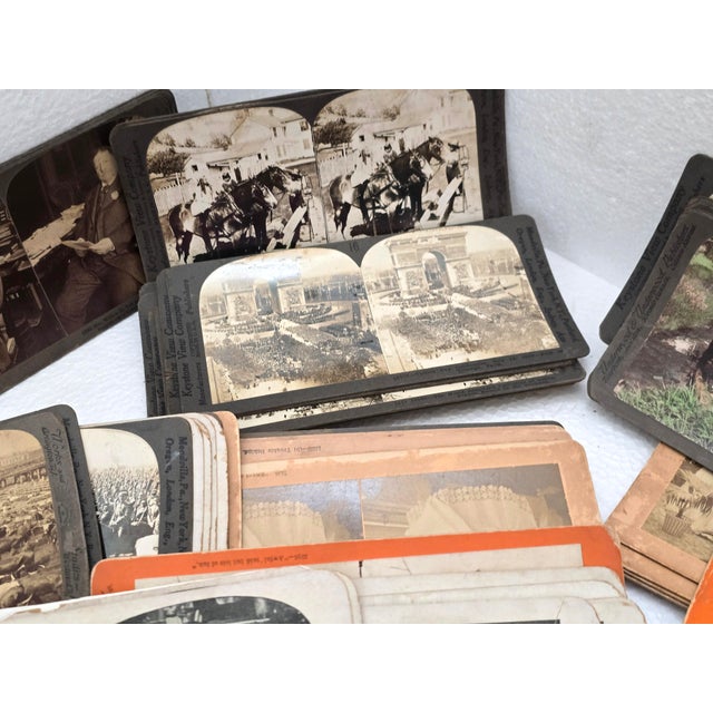 1900 - 1909 1900s Underwood & Underwood Stereoscope Viewfinder (Set of 2) and 66 Original Cards For Sale - Image 5 of 8