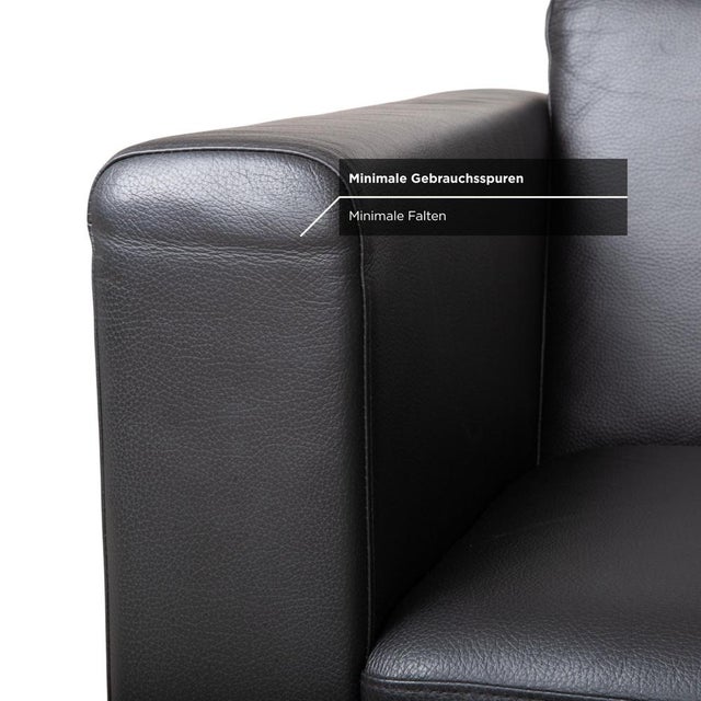 Animal Skin Black Chrome and Leather Serge Armchair with Swivel Function from Brühl For Sale - Image 7 of 14