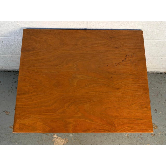 Mid 20th Century Mid 20th Century Modern Cane and Walnut Nightstand For Sale - Image 5 of 13