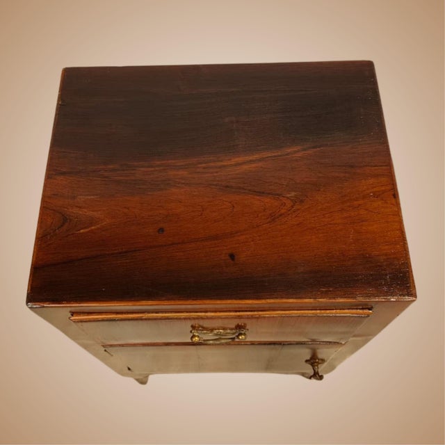 Brown 19th Century Venetian Rosewood Bedside Tables, 1799, Set of 2 For Sale - Image 8 of 16