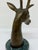 Brass Gazelle Sculpture on Variegated Green Marble Base, 1970s For Sale - Image 15 of 18