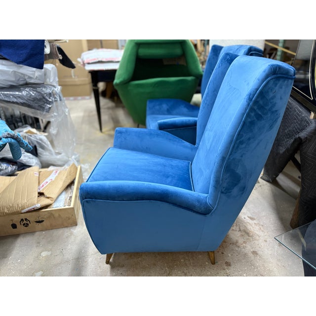 1950s Pair of Italian Modern Lounge Chairs For Sale In Houston - Image 6 of 12