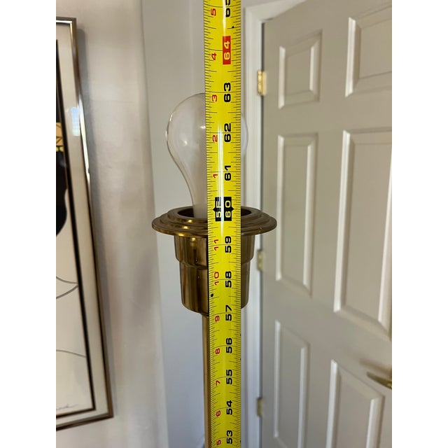 Vintage Brass Stiffel Torchiere Floor Lamp For Sale - Image 10 of 12