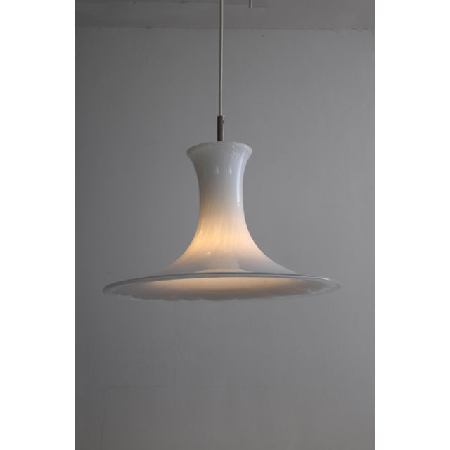 Large Marbled Glass Pendant Lamp from Holmegaard, Denmark, 1970s For Sale - Image 6 of 9
