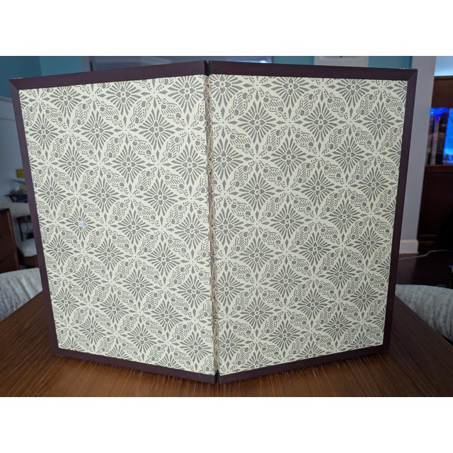 1970s Vintage Japanese 2-Panel Desktop Byōbu Folding Screen Signed Seihō - Winter Landscape For Sale In Atlanta - Image 6 of 12