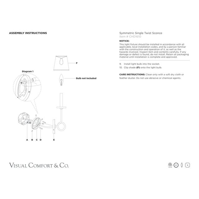 2020s Chapman & Myers for Visual Comfort Signature Symmetric Twist Single Sconce in Antique-Burnished Brass with Linen Shade For Sale - Image 5 of 5