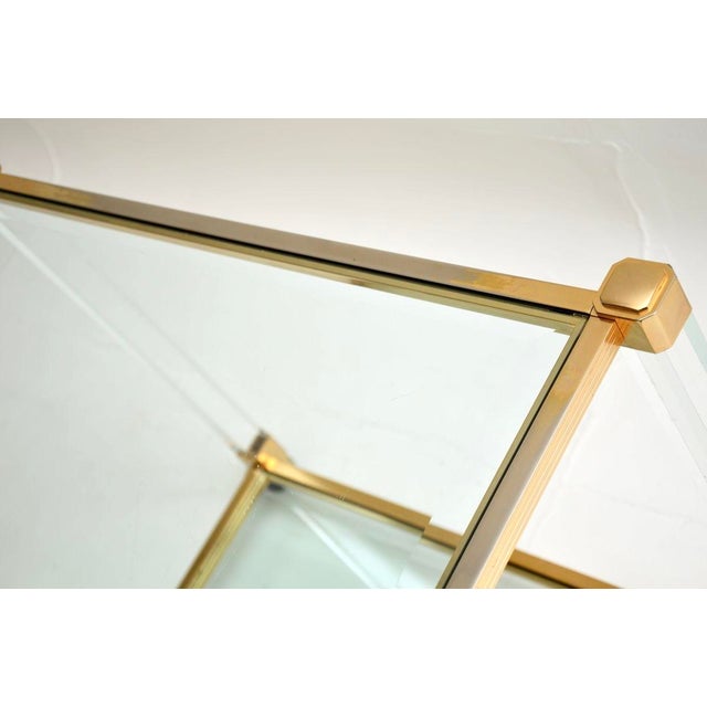 Gold Vintage French Acrylic Glass and Gold-Plated Drinks Trolley, 1970s For Sale - Image 8 of 10