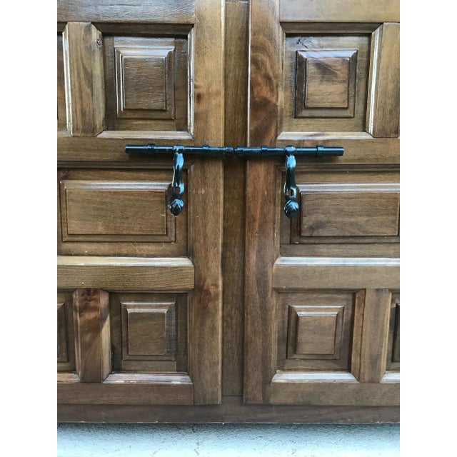 Spanish Baroque Style Carved Walnut Credenza For Sale - Image 12 of 17