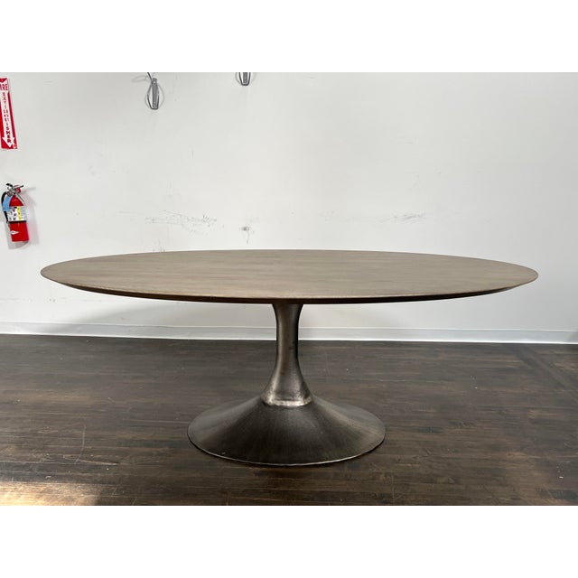 Restoration Hardware Aero Wood Oval Dining Table Chairish