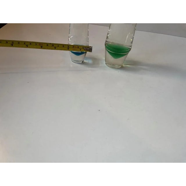 Glass Danish Modern Solifleur Glass Vases by Christer Holmgren from Holmegaard, 1960s, Set of 2 For Sale - Image 7 of 8