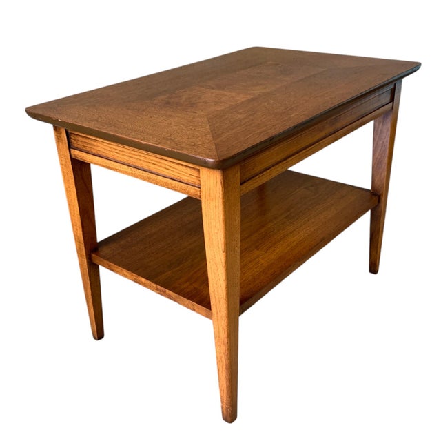 Lane Furniture Mid Century Modern Lane Burl Side Table For Sale - Image 4 of 8