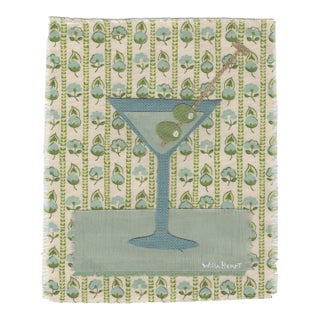 Domino the Martini by Willa Heart in Brimfield Black Frame, Mini Art Print For Sale