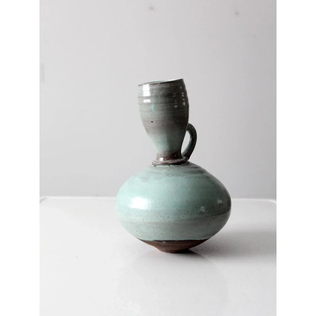 Contemporary Vintage Studio Art Pottery Pitcher For Sale - Image 3 of 11