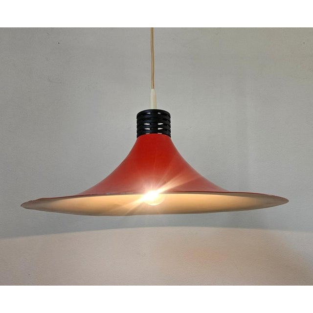 Mid-Century Space Age Red Pendant, Italy, 1970s For Sale - Image 10 of 11
