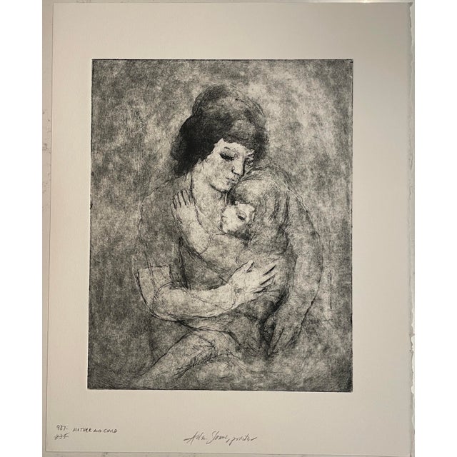 William Meyerowitz (1893-1981) "Mother and Child" printed by Allen Sloane (1902-1999). Signed by Sloane lower center in...