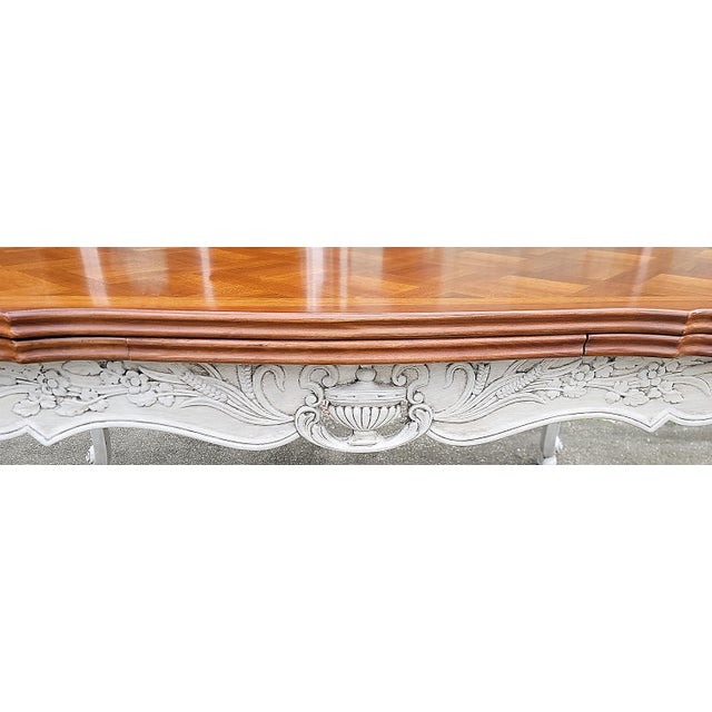 Brown 1950s French Country Draw Leaf Table in Walnut For Sale - Image 8 of 13