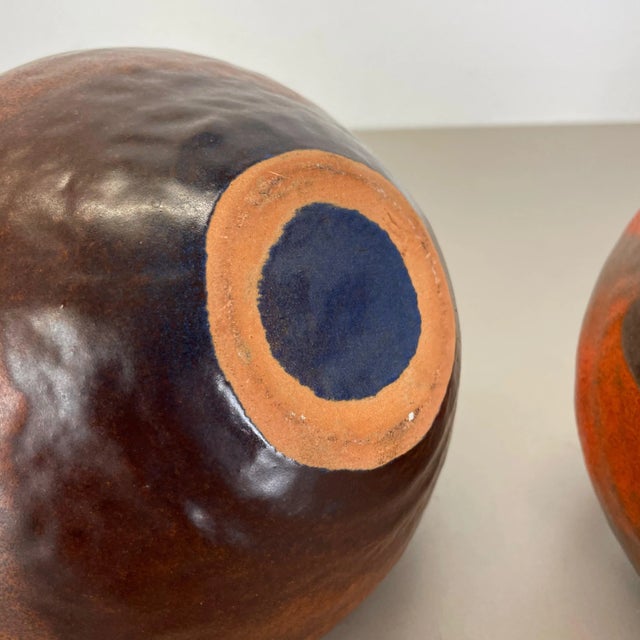 Vintage Fat Lava Pottery Vases by Heinz Siery for Carstens Tönnieshof, 1970s, Set of 2 For Sale - Image 18 of 18