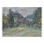 Mid Century Black Forest Chalet Landscape, Original Oil on Canvas For Sale