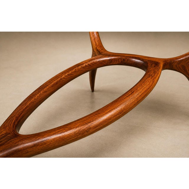 Egg Coffee Table in Caviuna Wood & Glass by Giuseppe Scapinelli, Brazil, 1950s For Sale - Image 16 of 18